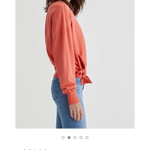 AG Adriano Goldschmied Kylan Sweatshirt Coral in Small - oversized NWT - Picture 3 of 13